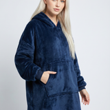 Bluza Koc - Oversize Ciepła Kocobluza z Kapturem Miękka
