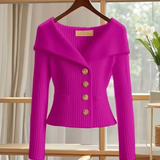 Dopasowany Kardigan Damska z Guzikami | Na Ramiączkach