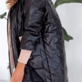 Damska Płaszcz Z Kapturem | Swobodny Zimowa