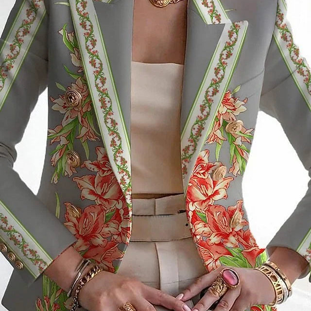 Damska Marynarka w kwiaty | Nieformalne