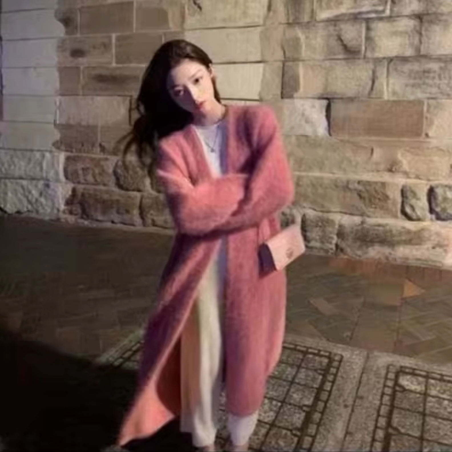 Damska Długi Sweter Kardigan | Ponadgabarytowy