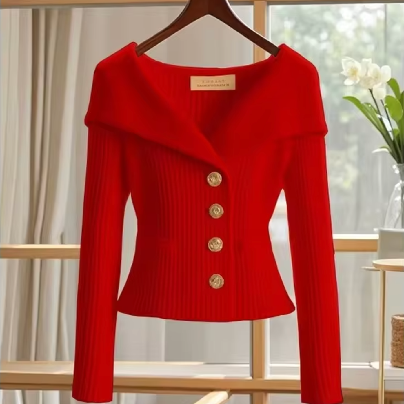 Dopasowany Kardigan Damska z Guzikami | Na Ramiączkach