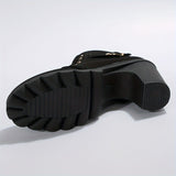 Damska Botki Sznurowane | Na Słupku z Zamkiem Boczny