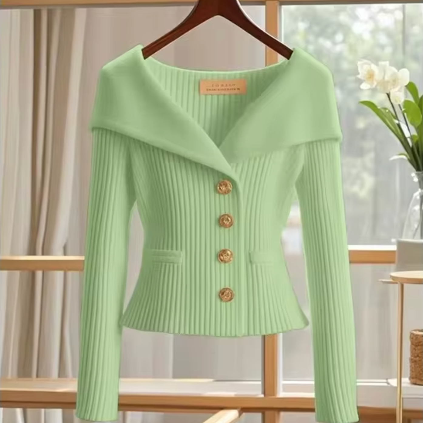 Dopasowany Kardigan Damska z Guzikami | Na Ramiączkach