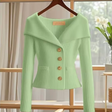 Dopasowany Kardigan Damska z Guzikami | Na Ramiączkach