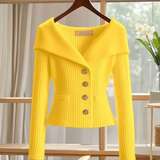 Dopasowany Kardigan Damska z Guzikami | Na Ramiączkach