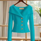 Dopasowany Kardigan Damska z Guzikami | Na Ramiączkach