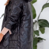 Damska Płaszcz Z Kapturem | Swobodny Zimowa