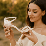 Buty Taneczne Damskie – Elegancka Satyna z Kryształami, Komfort na Parkiecie 4