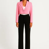 Czarna Marynarka Damska – Krótki Krój Z Eleganckim Akcentem 1