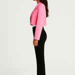 Czarna Marynarka Damska – Krótki Krój Z Eleganckim Akcentem 2