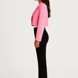 Czarna Marynarka Damska – Krótki Krój Z Eleganckim Akcentem 2