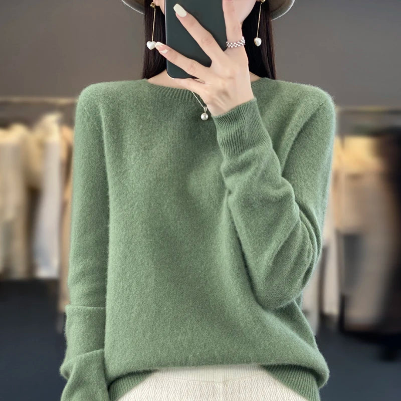 Damski Kaszmirowy Sweter – Klasyczny Krój, Elegancki i Wygodny 1