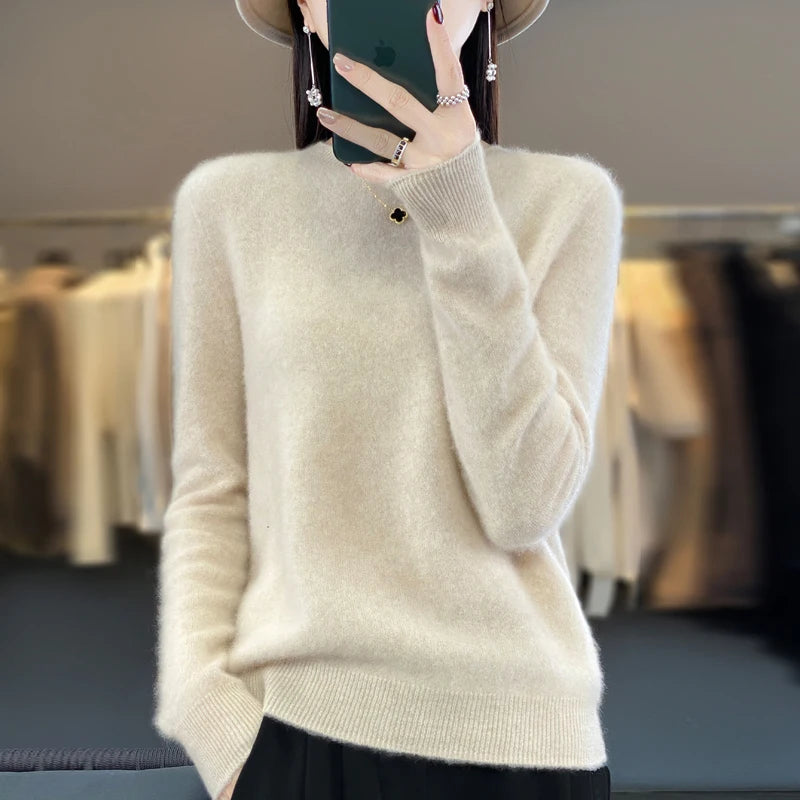 Damski Kaszmirowy Sweter – Klasyczny Krój, Elegancki i Wygodny 17
