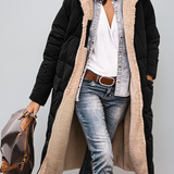 Damska długa kurtka puchowa z kapturem | Zimowa