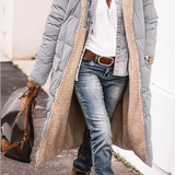 Damska długa kurtka puchowa z kapturem | Zimowa