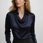 Elegancka Bluzka Damska – Stylowy Krój z Długim Rękawem na Co Dzień 2