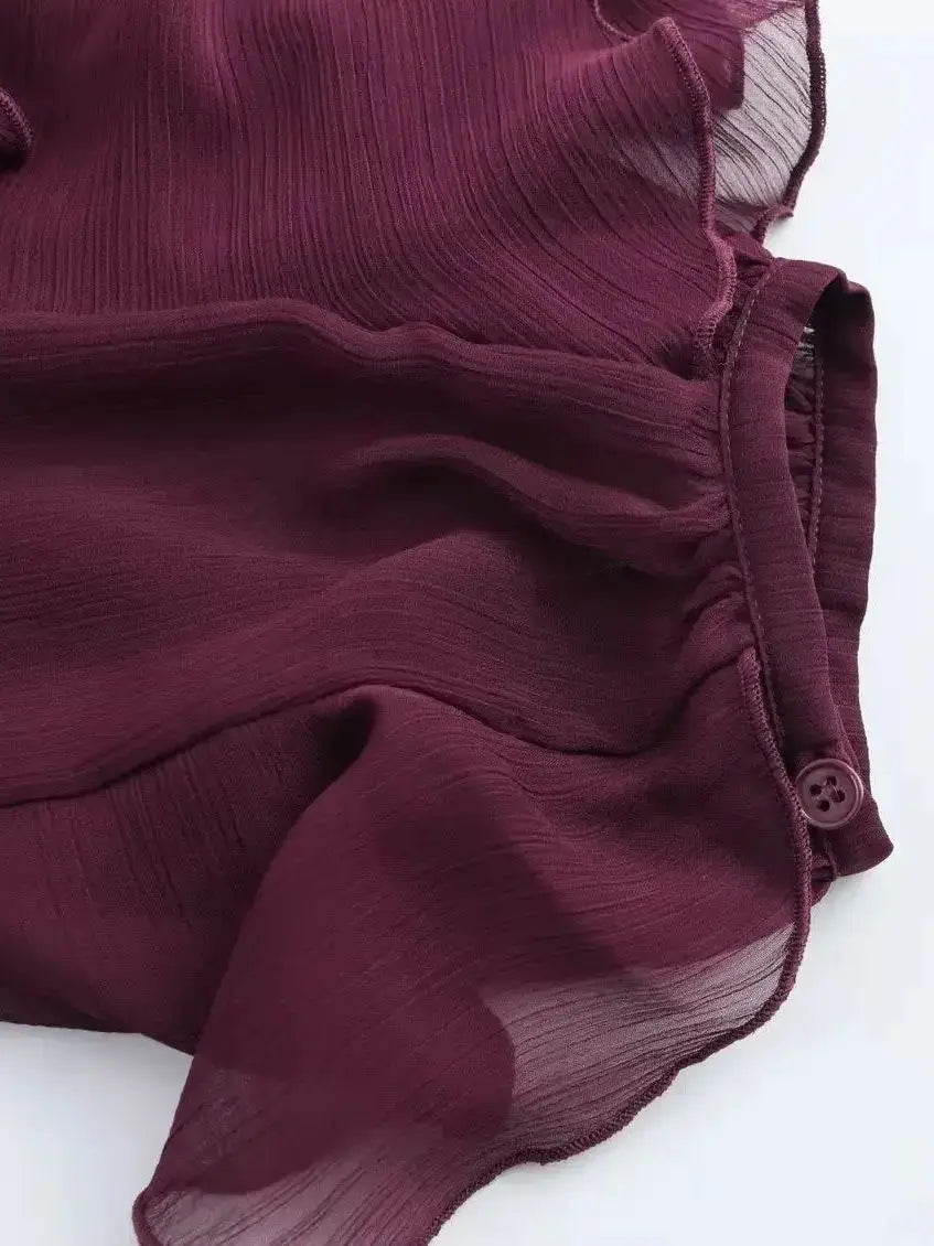 Elegancka Bluzka Damska z Długim Rękawem – Stylowy Warstwowy Design na Każdą Okazję 4