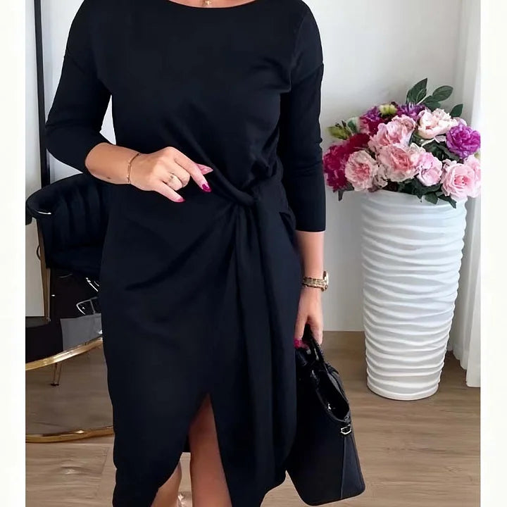 Elegancka Sukienka Midi z Rozcięciem – Idealna na Uroczystości 3