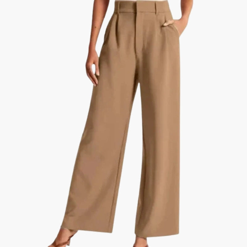 Damska Szerokie Spodnie z Wysokim Stanem | Eleganckie