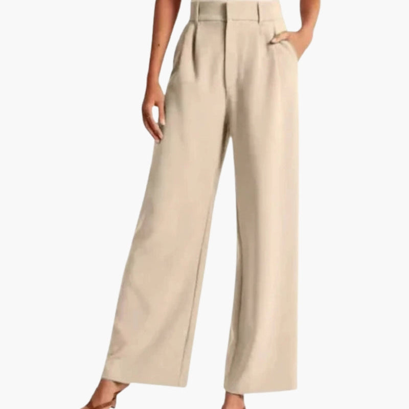 Damska Szerokie Spodnie z Wysokim Stanem | Eleganckie