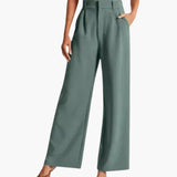 Damska Szerokie Spodnie z Wysokim Stanem | Eleganckie