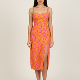 Sukienka Midi – Elegancka Marszczona z Dekoltem Letnia Stylowa