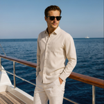 Koszula Lniana Męska – Oddychająca Tkanina na Ciepłe Dni 1