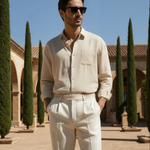 Koszula Lniana Męska – Oddychająca Tkanina na Ciepłe Dni 2