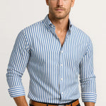 Koszula Męska Slim – Stylowy Design na Wiosnę z Paskami 1