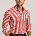 Koszula Męska Slim – Stylowy Design na Wiosnę z Paskami 2