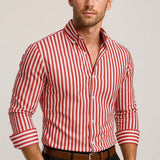 Koszula Męska Slim – Stylowy Design na Wiosnę z Paskami 2