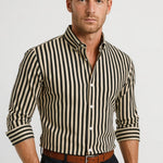 Koszula Męska Slim – Stylowy Design na Wiosnę z Paskami 3