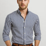 Koszula Męska Slim – Stylowy Design na Wiosnę z Paskami 4