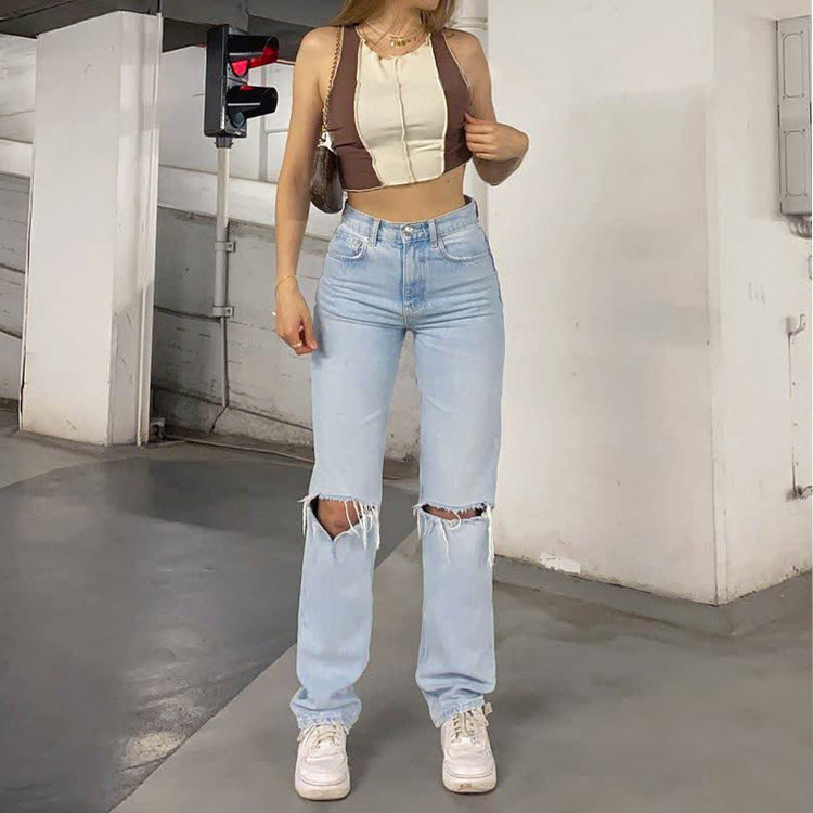 Kreatywne Damskie Jeansy Luźne – Modny Komfort na Co Dzień 3