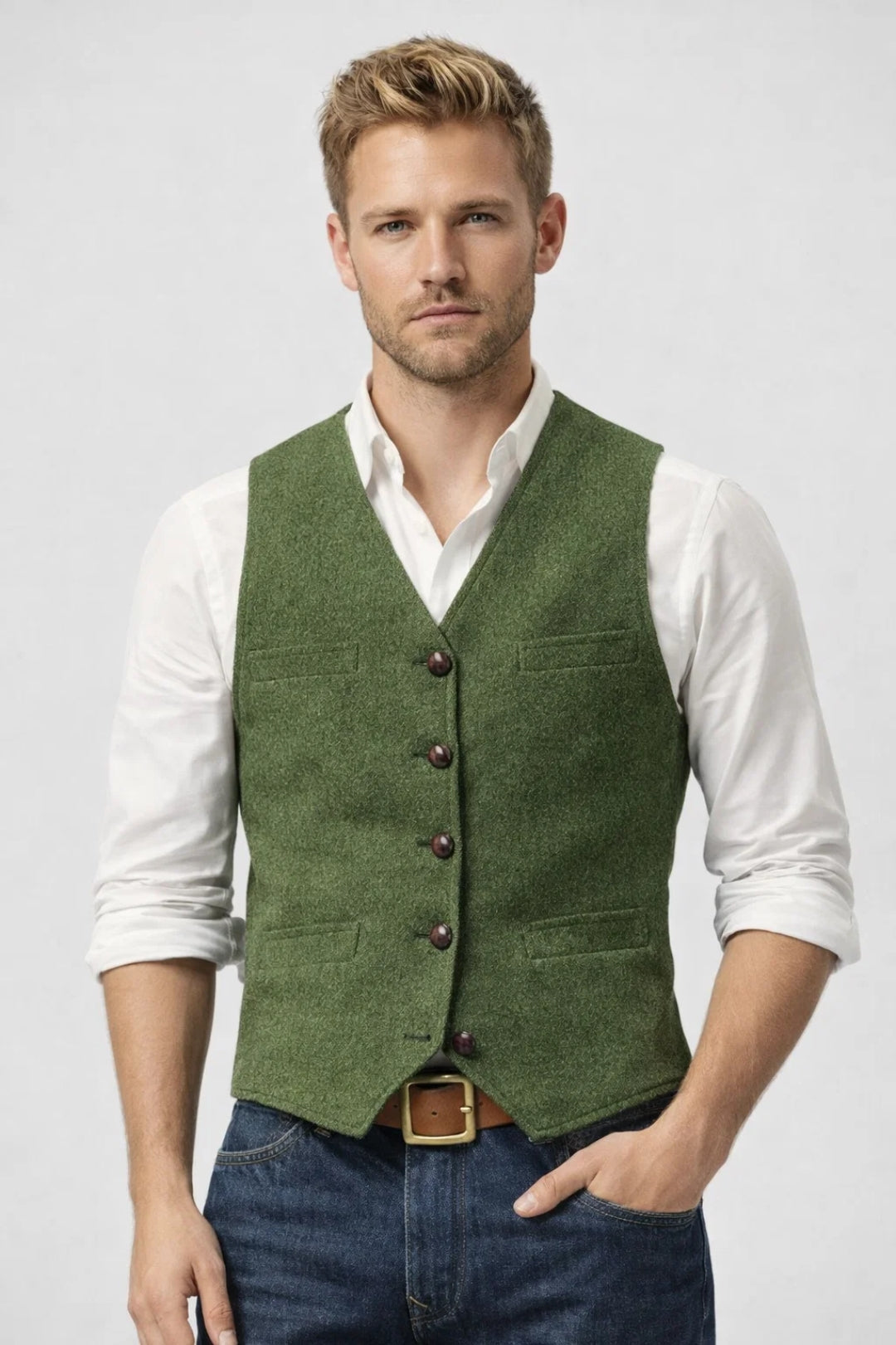 Męska Kamizelka – Elegancki Krój na Każdą Okazję 4