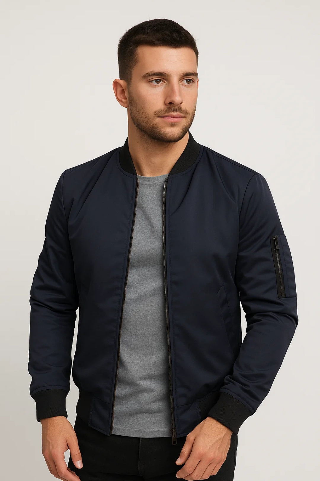 Męska Kurtka Bomber – Klasyczny Styl na Każdą Okazję 1