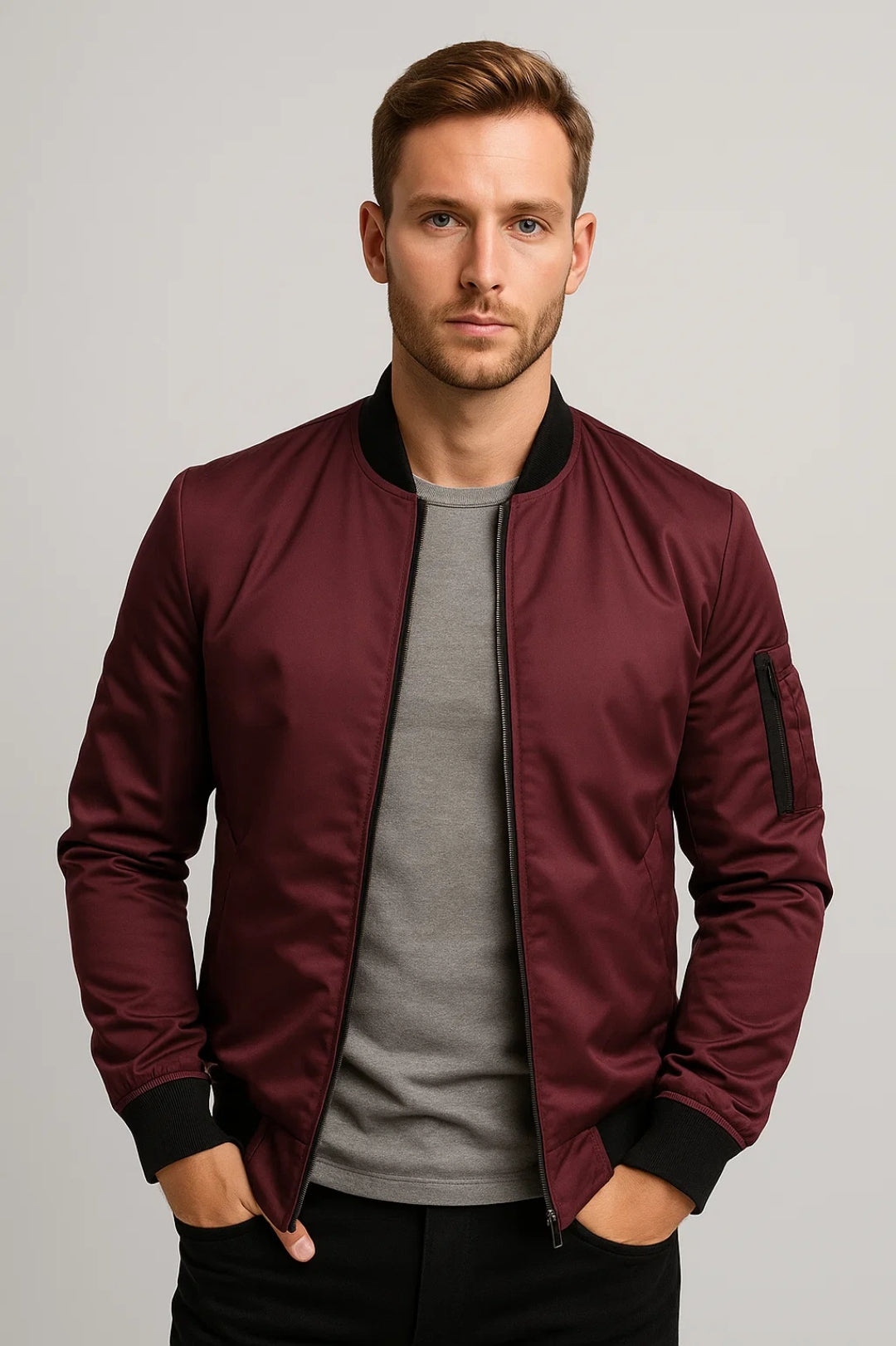 Męska Kurtka Bomber – Klasyczny Styl na Każdą Okazję 2