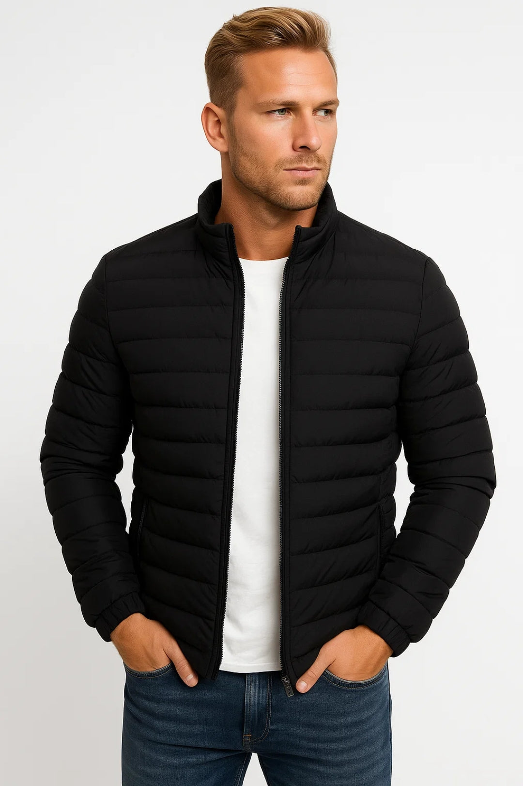 Męska Kurtka Pikowana – Lekka i Wygodna na Jesień 0