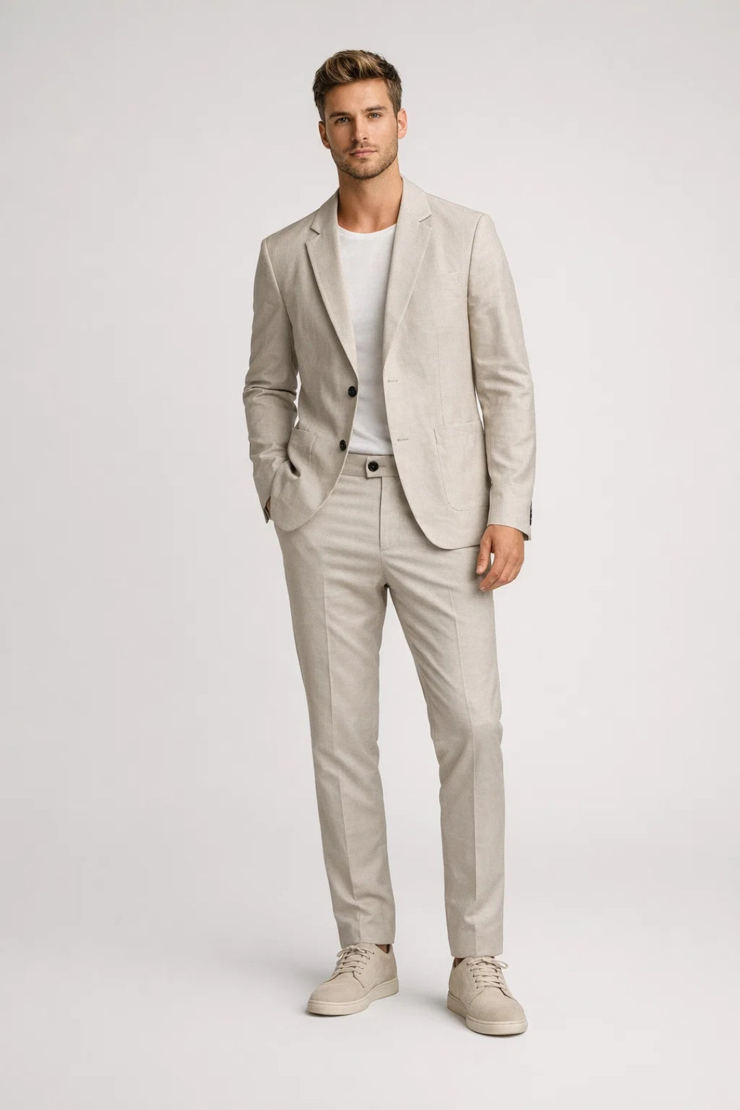 Męski Garnitur – Dopasowany Krój na Formalne Okazje 0