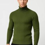 Męski Golf – Elegancki Warkoczowy Splot na Zimowe Dni 0