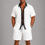 Męski Letni Zestaw Waflowy – Przewiewny Komplet na Ciepłe Dni 2