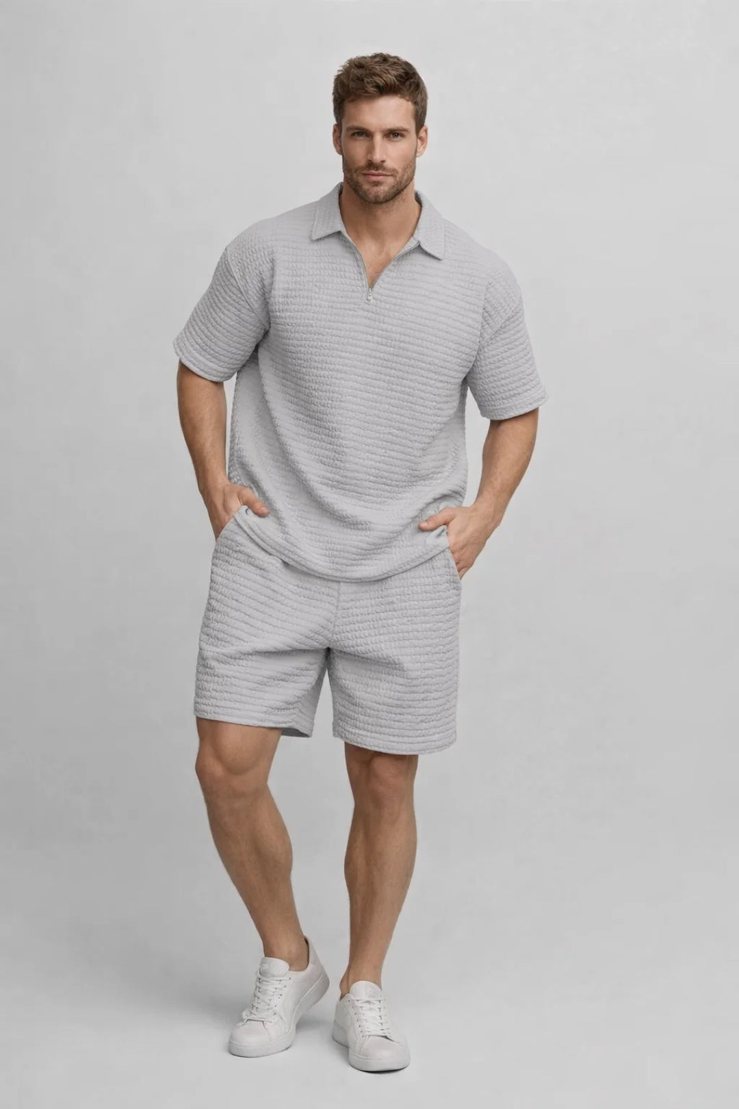 Męski Zestaw Casualowy – Wygodny Krój na Letnie Dni 0