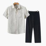 Męski Zestaw Lniany – Oddychający Komfort w Stylu Old Money 3