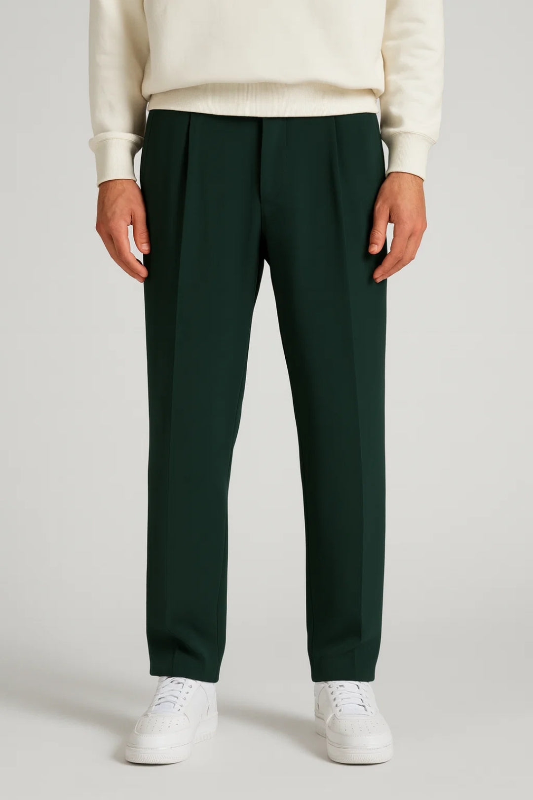 Męskie Spodnie – Elegancki Krój z Wysoką Talią do Biura 4