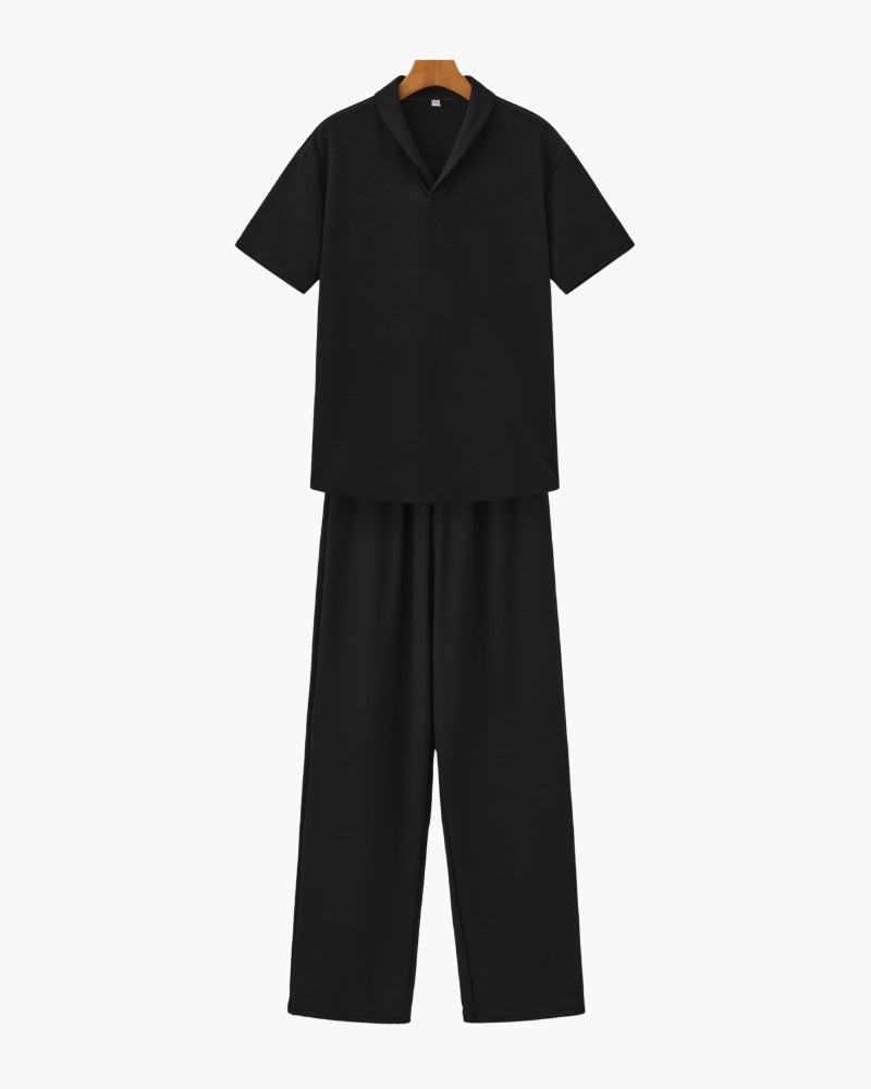 Mężczyźni Bawełniany Zestaw – Wygodny i Stylowy na Co Dzień 0