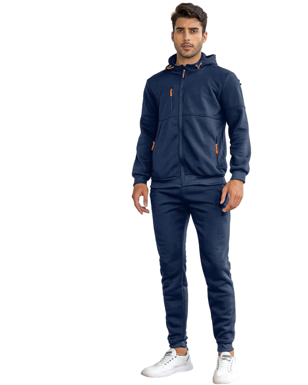 Mężczyźni Zestaw Dresowy – Wygodna Bluza z Kapturem i Spodnie Jogger 4