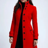 Płaszcz Zimowy Damski – Elegancki Trenchcoat z Wysokim Kołnierzem 2