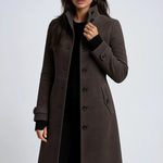 Płaszcz Zimowy Damski – Elegancki Trenchcoat z Wysokim Kołnierzem 3