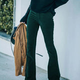 Damska Spodnie z Wysokim Stanem | Dzwony